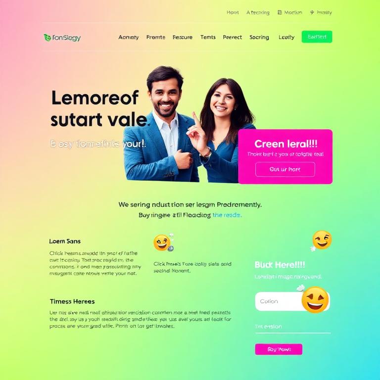 Sito brutto generato con l'AI